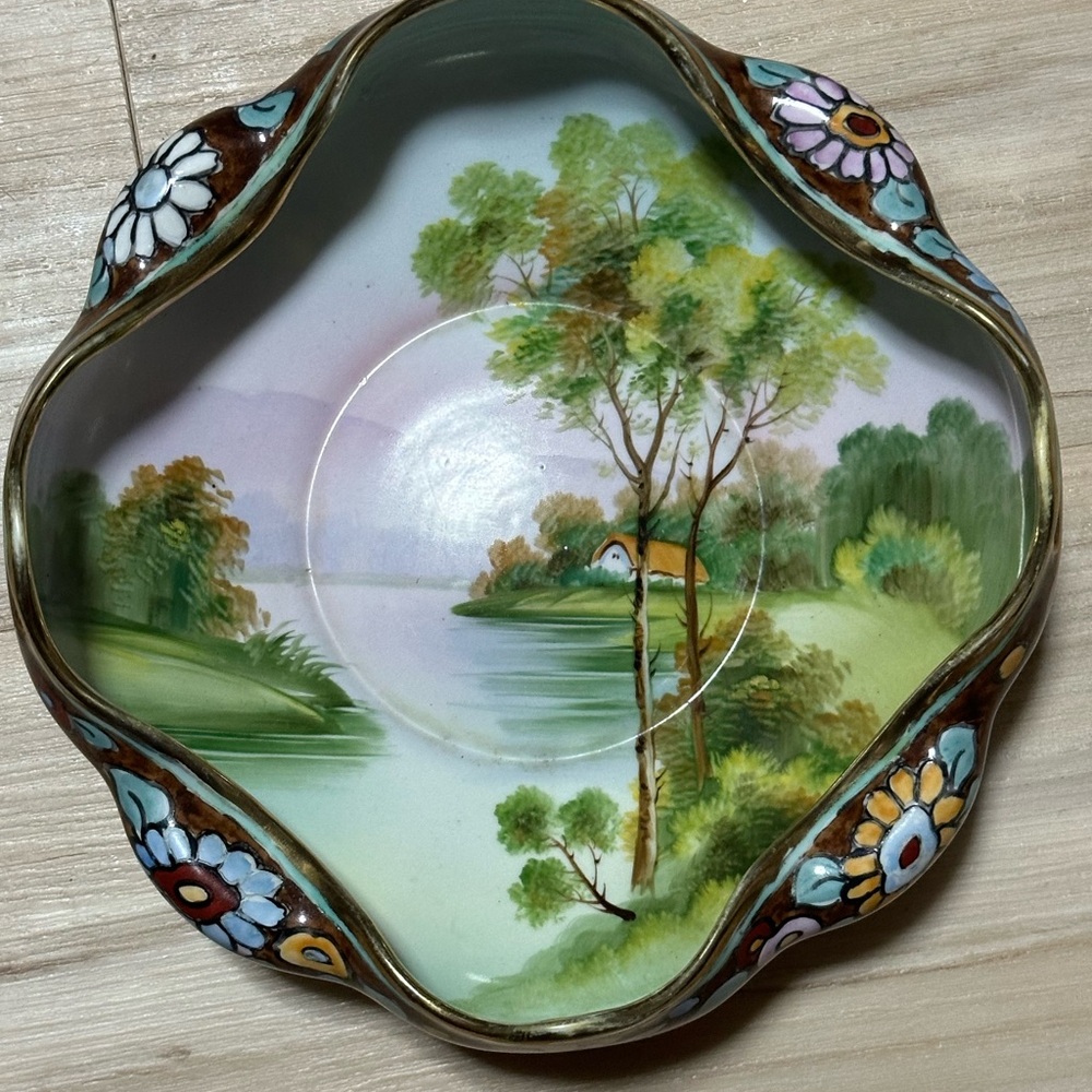 Nippon Ceramic Floral Dish